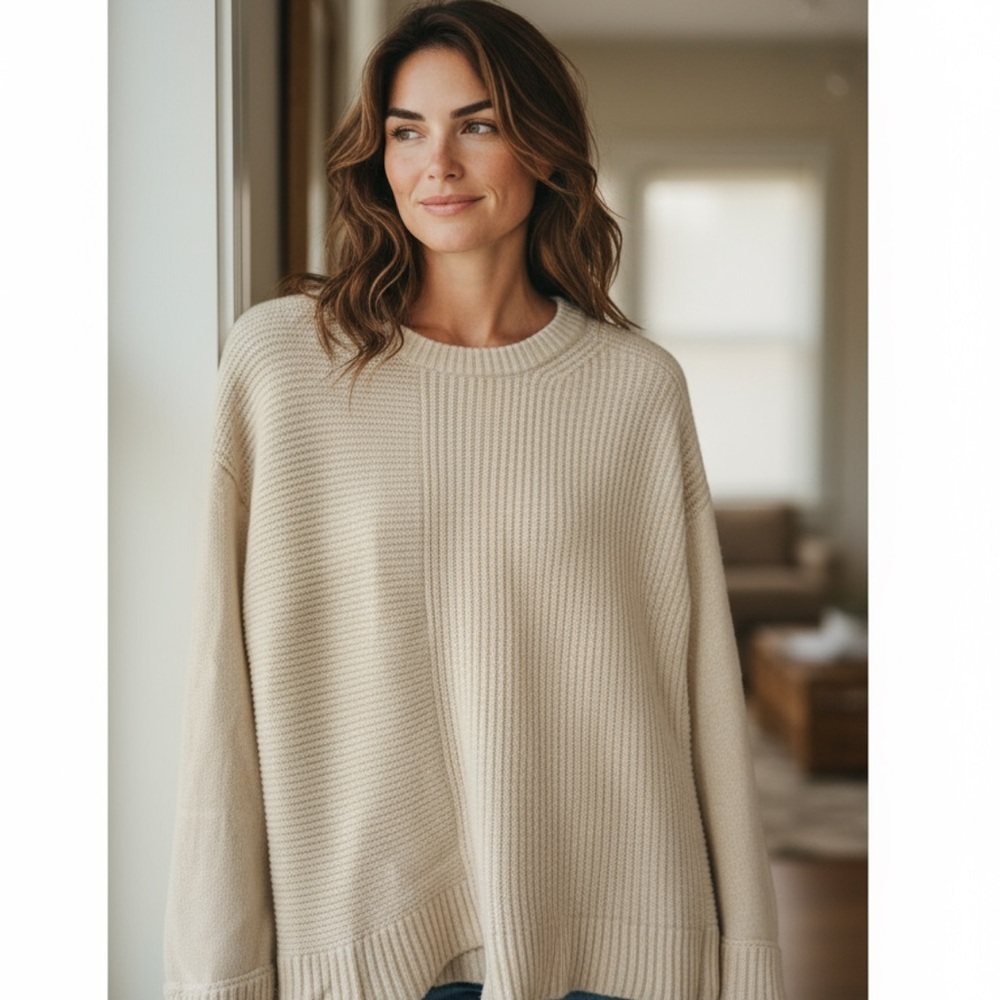 ALICE + OLIVIA Off White Wool Sweater Pullover Top
